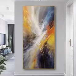 Handmade Oil Painting Canvas Wall Art Decoration Modern Abstract for Home Decor Rolled Frameless Unstretched Painting