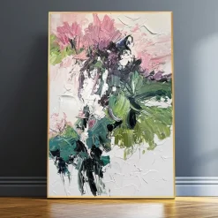 Handmade Oil Painting Canvas Wall Art Decoration Modern Abstract Flower for Home Decor Rolled Frameless Unstretched Painting