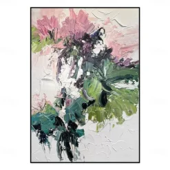 Handmade Oil Painting Canvas Wall Art Decoration Modern Abstract Flower for Home Decor Rolled Frameless Unstretched Painting