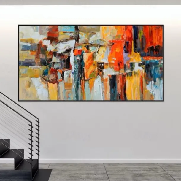 Handmade Oil Painting Canvas Wall Art Decoration Modern Abstract for Home Decor Rolled Frameless Unstretched Painting