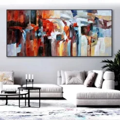 Handmade Oil Painting Canvas Wall Art Decoration Modern Abstract for Home Decor Rolled Frameless Unstretched Painting