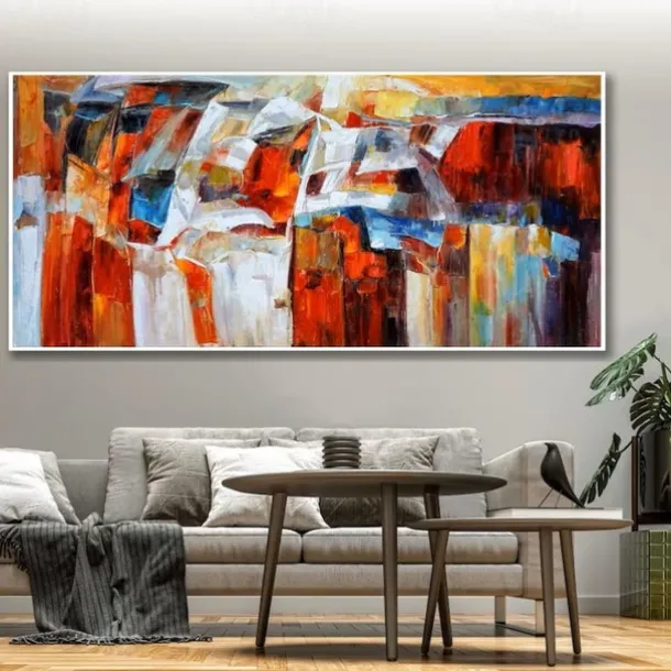 Handmade Oil Painting Canvas Wall Art Decoration Modern Abstract for Home Decor Rolled Frameless Unstretched Painting