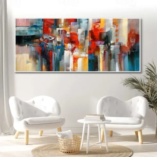 Handmade Oil Painting Canvas Wall Art Decoration Modern Abstract for Home Decor Rolled Frameless Unstretched Painting