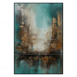 Handmade Oil Painting Canvas Wall Art Decoration Abstract Architecture Landscape for Home Decor Rolled Frameless Unstretched Painting