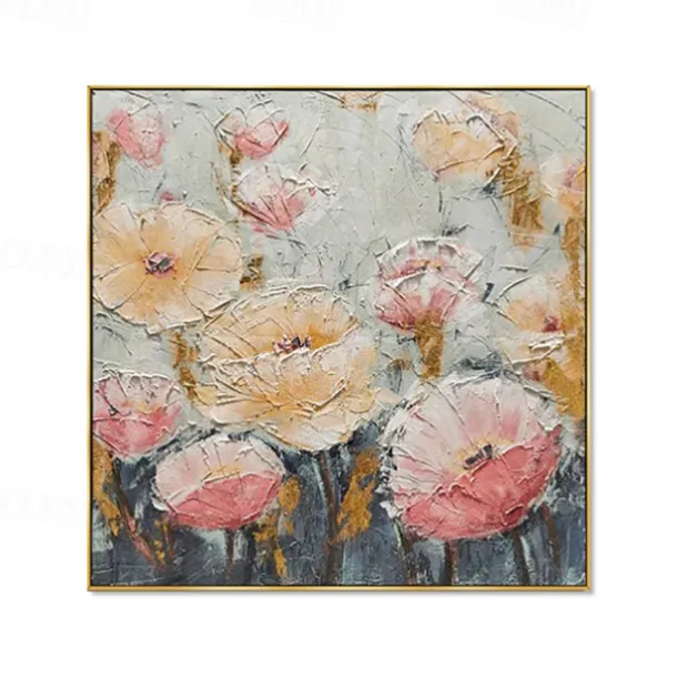 Handmade Oil Painting Canvas Wall Art Decoration Modern Flowers for Home Decor Rolled Frameless Unstretched Painting