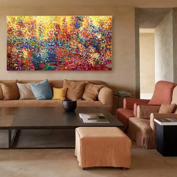 Handmade Oil Painting Canvas Wall Art Decoration Modern Abstract for Home Decor Rolled Frameless Unstretched Painting