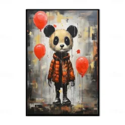 Handmade Oil Painting Canvas Wall Art Decoration Animal Abstract Creative Personality Panda for Home Decor Rolled Frameless Unstretched Painting