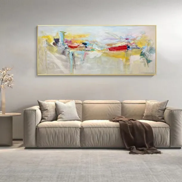 Handmade Oil Painting Canvas Wall Art Decoration Modern Abstract for Home Decor Rolled Frameless Unstretched Painting