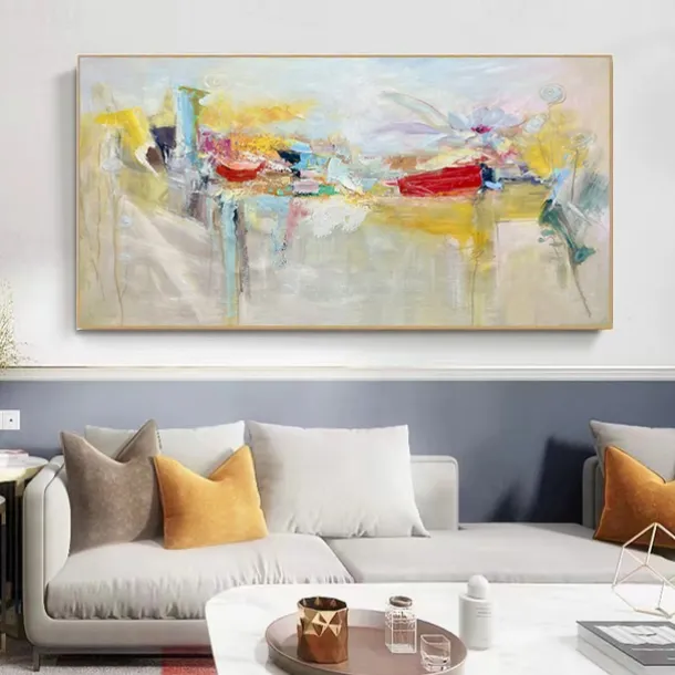 Handmade Oil Painting Canvas Wall Art Decoration Modern Abstract for Home Decor Rolled Frameless Unstretched Painting