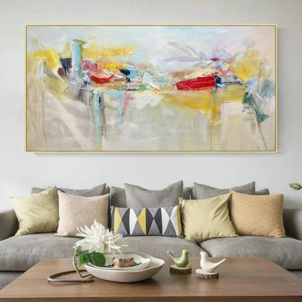 Handmade Oil Painting Canvas Wall Art Decoration Modern Abstract for Home Decor Rolled Frameless Unstretched Painting