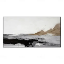 Handmade Oil Painting Canvas Wall Art Decoration Black and White Minimalism Abstract for Home Decor Rolled Frameless Unstretched Painting