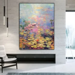 Handmade Oil PaintingCanvasWall Art DecorationAbstract Knife PaintingLandscape BlueFor Home Decor Rolled Frameless Unstressed Painting