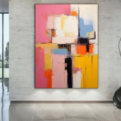 Handmade Oil PaintingCanvasWall Art DecorationAbstract Knife PaintingLandscape Warm ColorsFor Home Decor Rolled Frameless Unstressed Painting