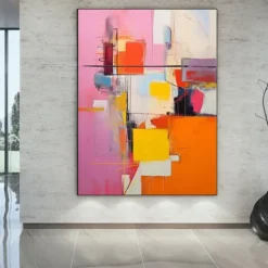 Handmade Oil PaintingCanvasWall Art DecorationAbstract Knife PaintingLandscape Warm ColorsFor Home Decor Rolled Frameless Unstressed Painting