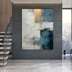 Handmade Oil PaintingCanvasWall Art DecorationAbstract Knife PaintingLandscape GreyFor Home Decor Rolled Frameless Unstressed Painting