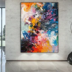 Handmade Oil PaintingCanvasWall Art DecorationAbstract Knife PaintingSea View RedFor Home Decor Rolled Frameless Unstressed Painting