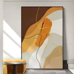 Handmade Oil Paintings Canvas Wall Art Decoration Wabi-Sabi Modern Simple Abstract for Home Decor Rolled Frameless Unstretched Painting