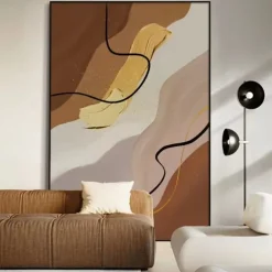 Handmade Oil Paintings Canvas Wall Art Decoration Wabi-Sabi Modern Simple Abstract for Home Decor Rolled Frameless Unstretched Painting