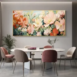 Handmade Original Blooming flowers and plants Oil Painting On Canvas Abstract Art Painting for Home Decor With Stretched Frame/Without Inner Frame Painting