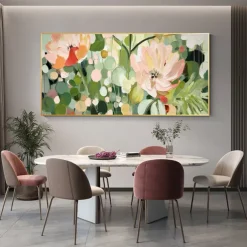 Handmade Original Blooming flowers and plants Oil Painting On Canvas Abstract Art Painting for Home Decor With Stretched Frame/Without Inner Frame Painting