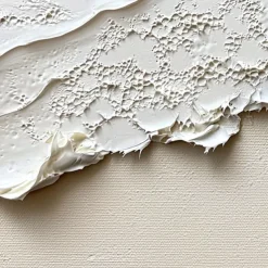 Handmade Original Thick Textured Beach Oil Painting On Canvas Abstract Minimalist Ocean Waves Wall Art for Home Decor With Stretched FrameWithout Inner Frame Painting