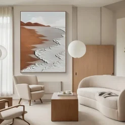 Handmade Sea Beach Oil Painting On Canvas Ocean Wave 3D Texture Wall Art Paintings Living Room Decor Hand Painted Custom Painting No Frame