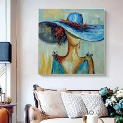 Handmade Woman portrait canvas painting handmade African Women oil painting handmade Wall Art Modern Decor Ideas painting For Your Home And Office Natural And Vibrant Home Wall Decor