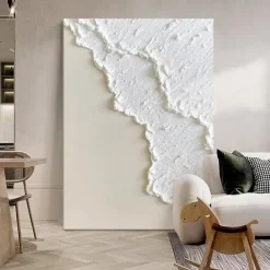 Handpainted Large Wall Art Abstract Ocean Painting 3D Ocean Texture Painting Ocean Waves Painting Original Ocean Art Original Beach Home Decor Stretched Frame Ready to Hang