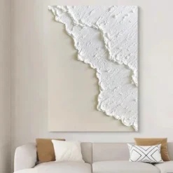 Handpainted Large Wall Art Abstract Ocean Painting 3D Ocean Texture Painting Ocean Waves Painting Original Ocean Art Original Beach Home Decor Stretched Frame Ready to Hang