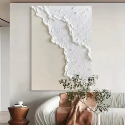 Handpainted Large Wall Art Abstract Ocean Painting 3D Ocean Texture Painting Ocean Waves Painting Original Ocean Art Original Beach Home Decor Stretched Frame Ready to Hang