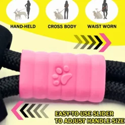 Hands Free Double Dog Leash, No Tangle Double Dog Leash, Adjustable Handles Fit Small, Medium and Large Dogs