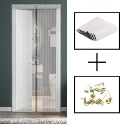 Hands-Free Magnetic Screen Door, Self-Sealing for Bug Prevention, Kid & Pet Friendly, Heavy Duty for High-Traffic Areas