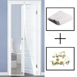Hands-Free Magnetic Screen Door, Self-Sealing for Bug Prevention, Kid & Pet Friendly, Heavy Duty for High-Traffic Areas