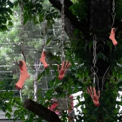 Hanging Broken Hand and Foot Horror Severed Hands Feet Broken Limbs Halloween Decorations for Haunted House Party Decor