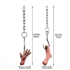 Hanging Broken Hand and Foot Horror Severed Hands Feet Broken Limbs Halloween Decorations for Haunted House Party Decor