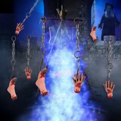Hanging Broken Hand and Foot Horror Severed Hands Feet Broken Limbs Halloween Decorations for Haunted House Party Decor
