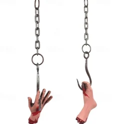 Hanging Broken Hand and Foot Horror Severed Hands Feet Broken Limbs Halloween Decorations for Haunted House Party Decor