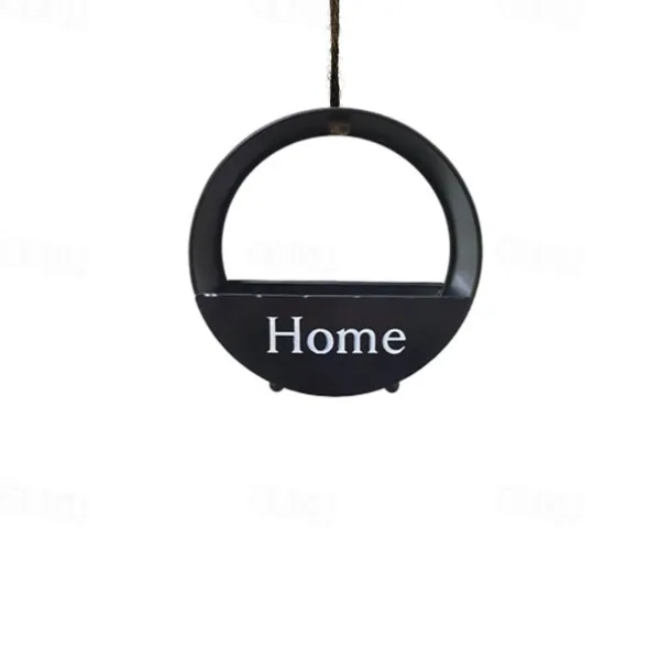 Hanging Iron Bird Feeder, Outdoor Metal Bird Feeding Station for Garden, Yard, Patio, Weather-Resistant Circular Bird Seed Holder