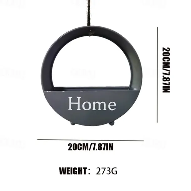 Hanging Iron Bird Feeder, Outdoor Metal Bird Feeding Station for Garden, Yard, Patio, Weather-Resistant Circular Bird Seed Holder