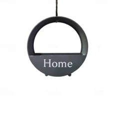 Hanging Iron Bird Feeder, Outdoor Metal Bird Feeding Station for Garden, Yard, Patio, Weather-Resistant Circular Bird Seed Holder