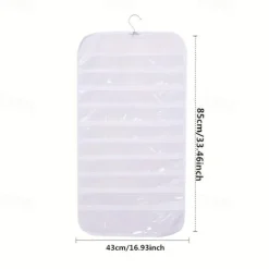 Hanging Jewelry Organizer Storage With Pocket Double Sided 80Grids Necklace Bracelet Earring Jewelry Display Organizer