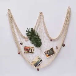 Hanging Ornaments Mediterranean Decorative Fishing Net Thick Line Hemp Rope Shell Net Photography Props Kindergarten Background Wall