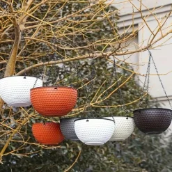 Hanging Planters Self Watering Hanging Baskets Dark Grey For Indoor Outdoor Plants Flower Plant Pots