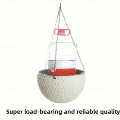 Hanging Planters Self Watering Hanging Baskets Dark Grey For Indoor Outdoor Plants Flower Plant Pots