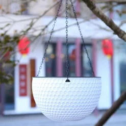 Hanging Planters Self Watering Hanging Baskets Dark Grey For Indoor Outdoor Plants Flower Plant Pots