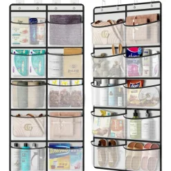 Hanging Shelves Over the Door Organizer Storage for Closet with 5 Pockets Organizer for Bedroom Bathroom