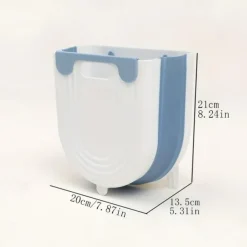 Hanging Trash Can, Kitchen Waste Bin For Cabinet Hanging, Collapsible Hanging Small Garbage Can, Rubbish Container For Cabinet/Car/Bedroom/Bathroom