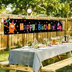 Happy Birthday Banner, Birthday Banner Decorations, Birthday Outdoor & Indoor Hanging Decor, Holidays Party Decor Supplies 300*50cm (10ft*18.9 Inch)