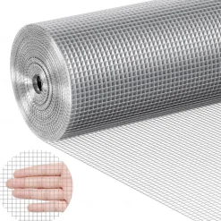 Hardware Cloth, Hot Dipped Galvanized Wire Mesh Roll, Chicken Wire Fencing, Wire Mesh for Rabbit Cages, Garden, Small Rodents