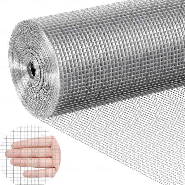 Hardware Cloth, Hot Dipped Galvanized Wire Mesh Roll, Chicken Wire Fencing, Wire Mesh for Rabbit Cages, Garden, Small Rodents